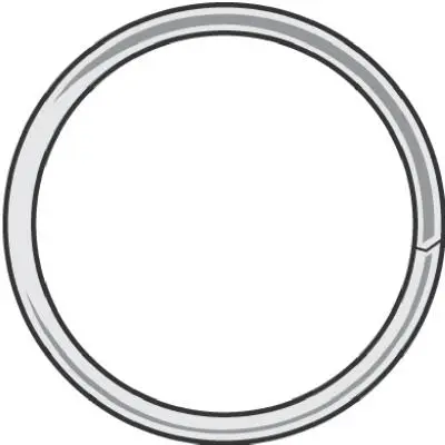 Hy-Ko KB105 Split Key Ring Tempered Steel 1 Inch 100-Pack