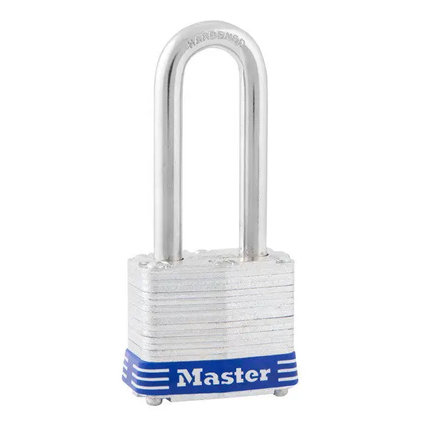 Master Lock 3DLH Laminated Steel Padlock 2 Inch Long Shackle 1-9/16 Inch Wide