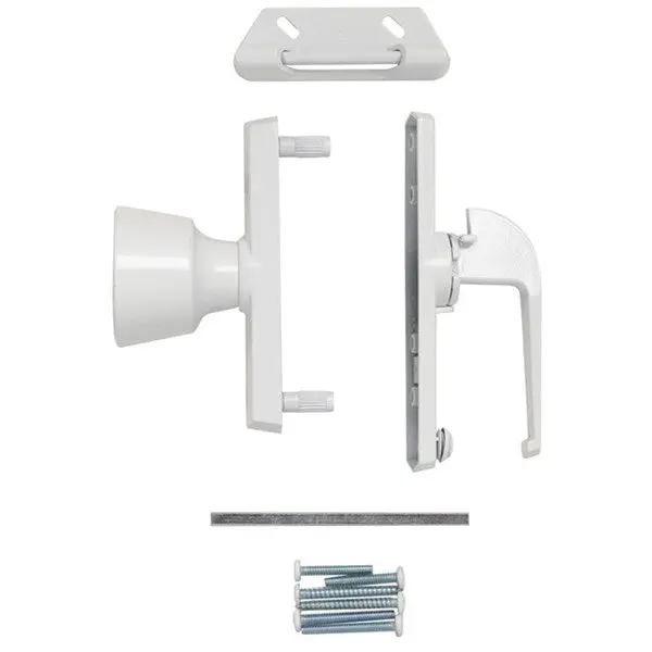 Wright Products V670WH Universal Tulip Knob Latch White Finish Cabinet Door Hardware