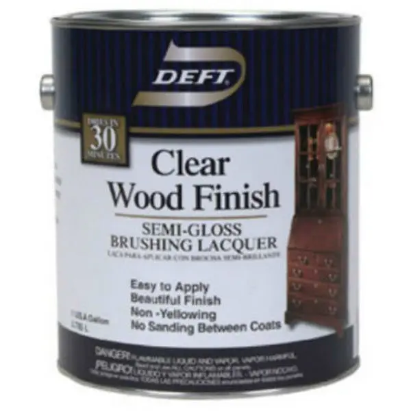Deft DFT011/01 1 Gallon Clear Semi-Gloss Wood Finish Brushing Lacquer