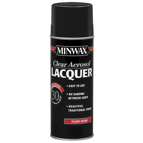 Minwax 15200 Clear Brushing Lacquer 11.5 Oz Aerosol Clear Gloss Finish Wood Protection
