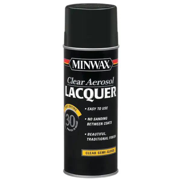 Minwax 15205 Clear Brushing Lacquer 11.5 Oz Aerosol Clear Semi-Gloss Wood Protection