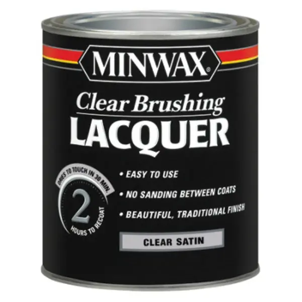 Minwax 15510 Clear Brushing Lacquer 1-Qt Clear Satin Finish Wood Protection