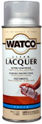 Watco 63281 Clear Satin Lacquer Wood Finish Aerosol Spray 11.25 Oz
