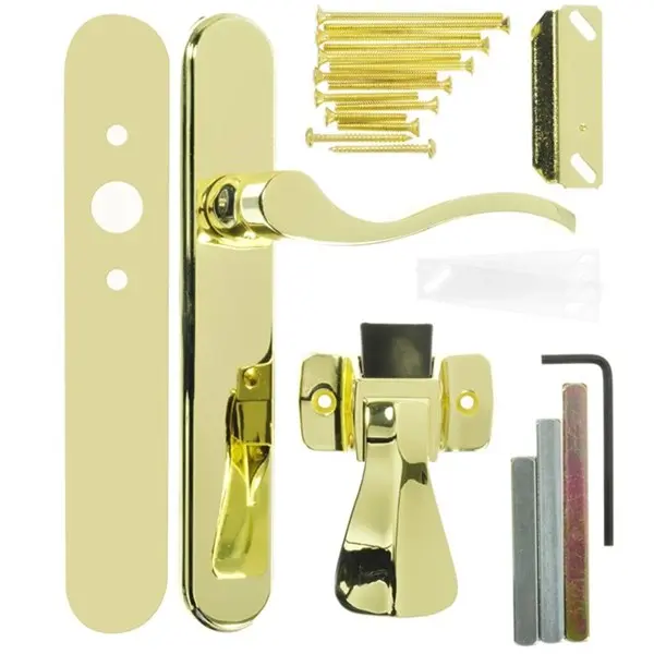 Wright Products Surface Mounted Storm Door Latch Polished Brass
