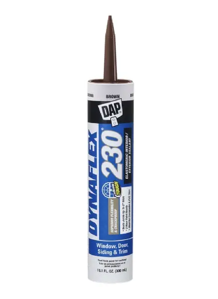 Dap 7079818418 Dynaflex 230 Premium Elastomeric Latex Sealant 10.1 Oz Brown Caulking