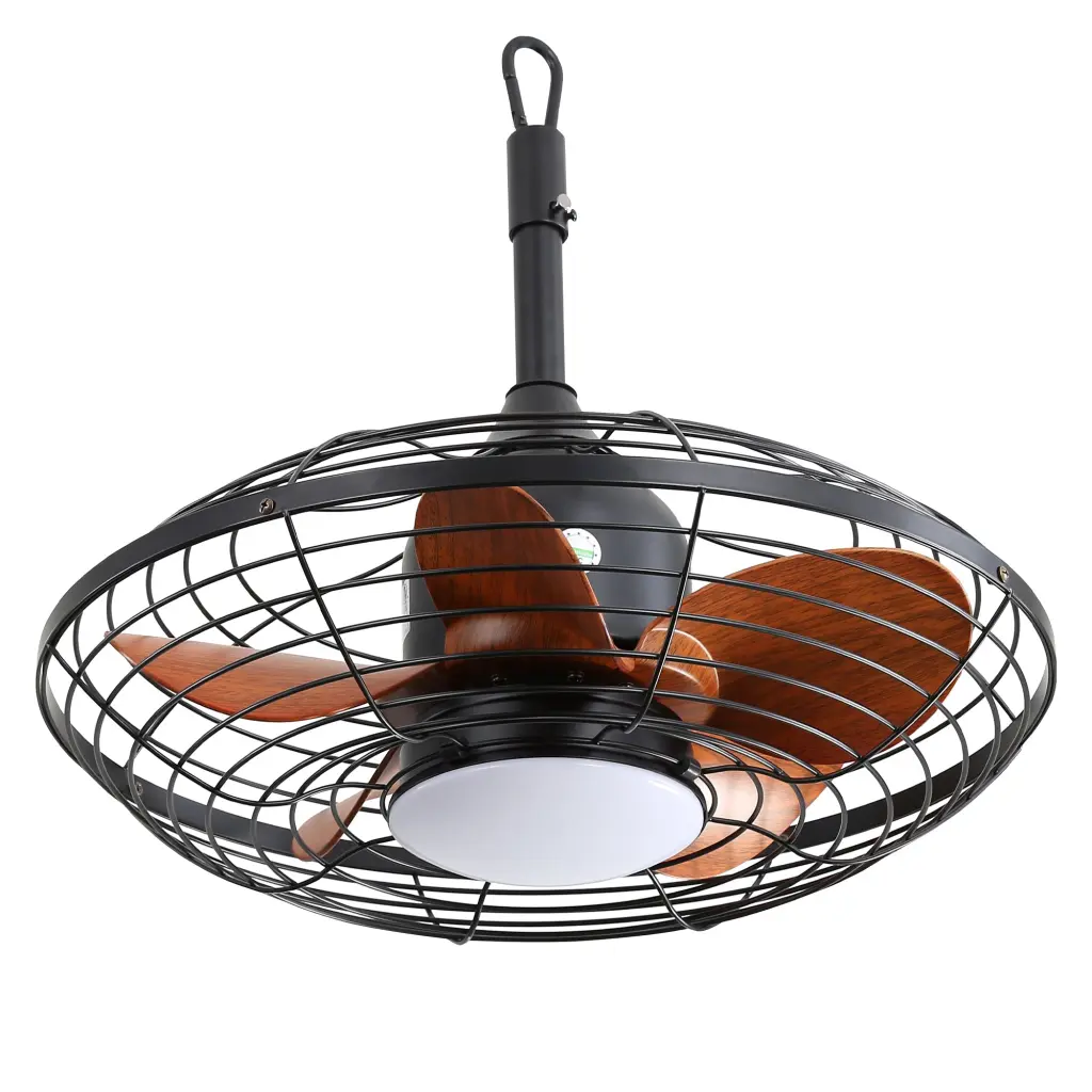 20 Inch Downrod Mount LED Ceiling Fan 18W 3CCT 5 ABS Blades DC Motor