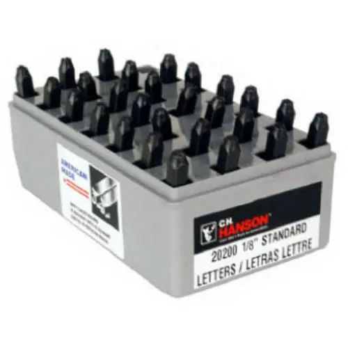 CH Hanson 20200 Standard High Quality Letter Stamp Set 1/4" x 2-3/8" 27 Piece