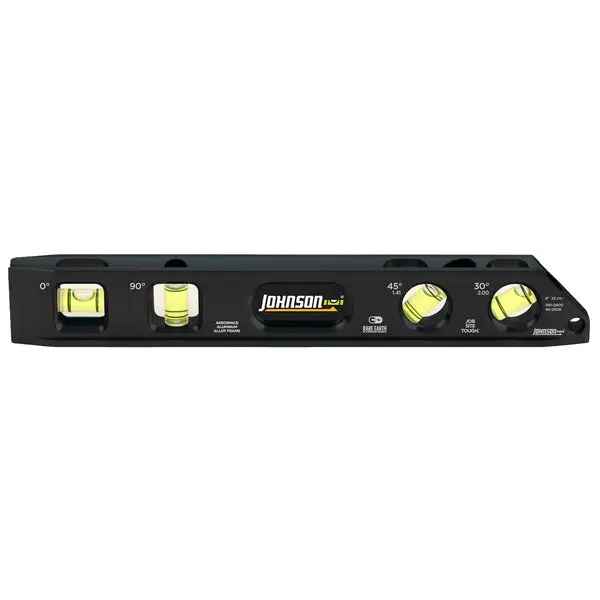 Johnson Level 1411-0900 Magnetic Billet Torpedo Level 9 Inch 4-Vial Precision Leveling