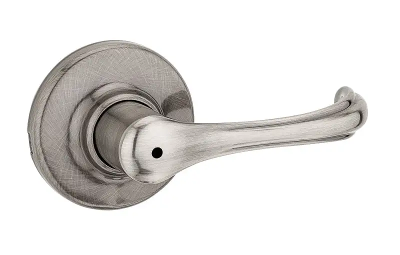 Kwikset 300DNL 5 Dorian Privacy Lever Antique Brass