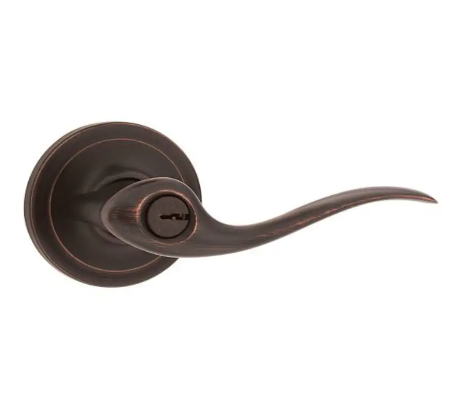 Tustin Vestibule Door Lever - Budget Construction Hardware Tools Kwikset