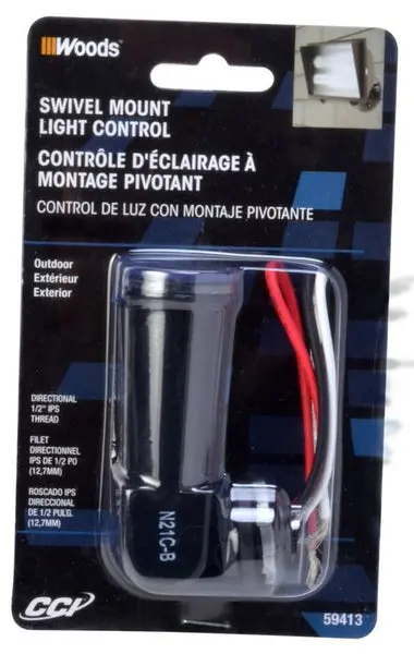 Woods 59413 Outdoor Pencil Swivel-Mount Light Control Photocell