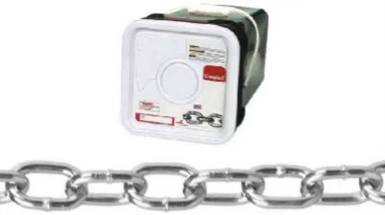 Campbell 0309526 Passing Link Chain 200 Feet Zinc Plated Heavy Duty Use