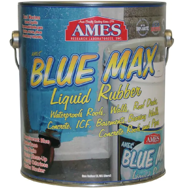Ames Research Blue Max Liquid Rubber 1 Gallon Regular Grade Waterproof Coating