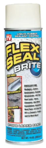 Flex Seal FSB20 Liquid Rubber Sealant Coating 14 Oz Brite White Waterproof