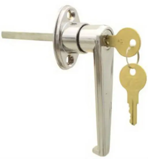 National Hardware N280-636 Universal Garage Door Locking L-Handle Chrome Finish