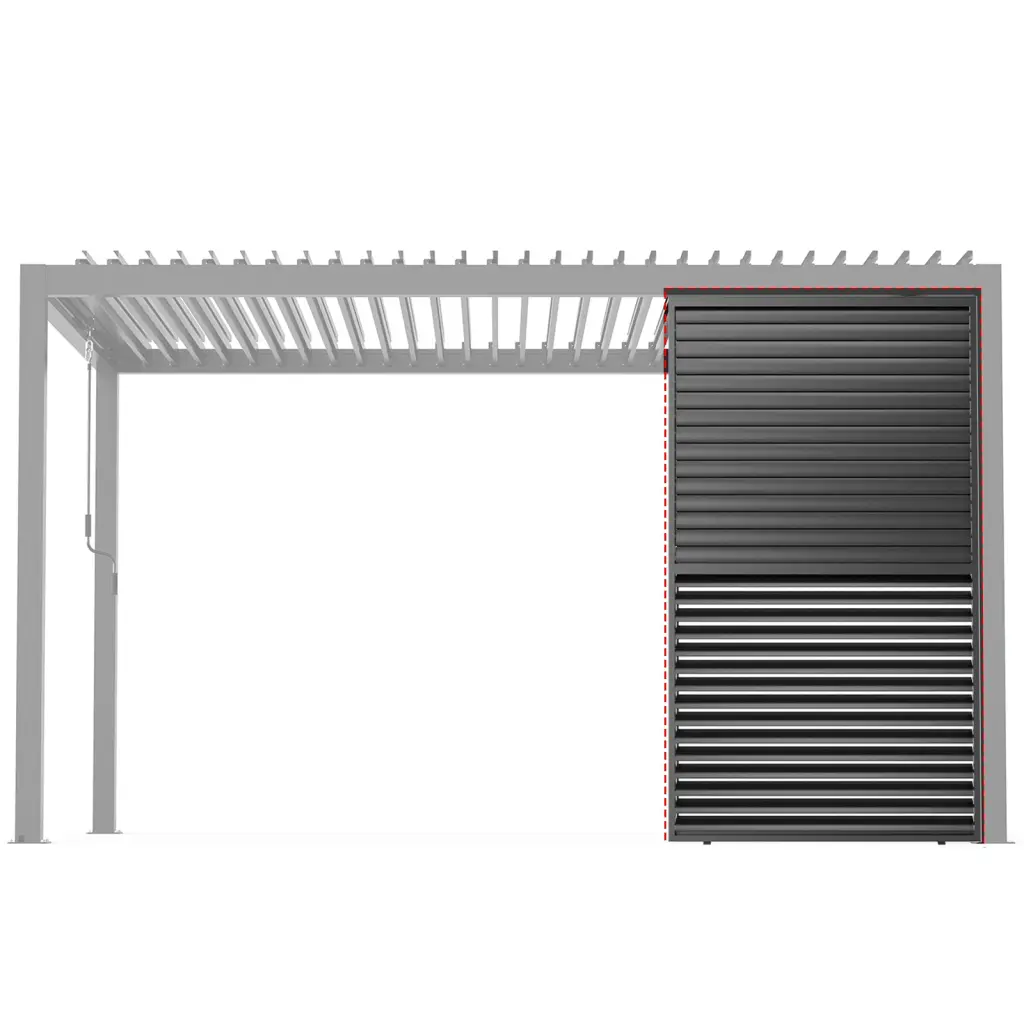 9720 Louver Grille 13Ft Aluminum Frame Louvers Black chery industrial inc