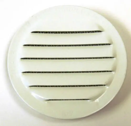 Maurice Franklin RLW-100-2 Aluminum Round Insect Proof Mini Louvers 2 Inch White