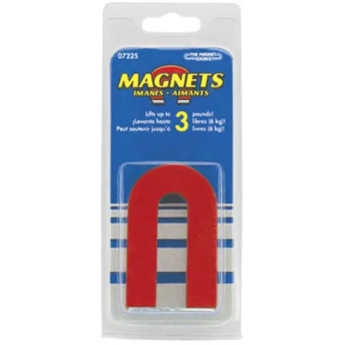 Master Magnetics 07225 Small Red Alnico Horseshoe Magnet Keeper