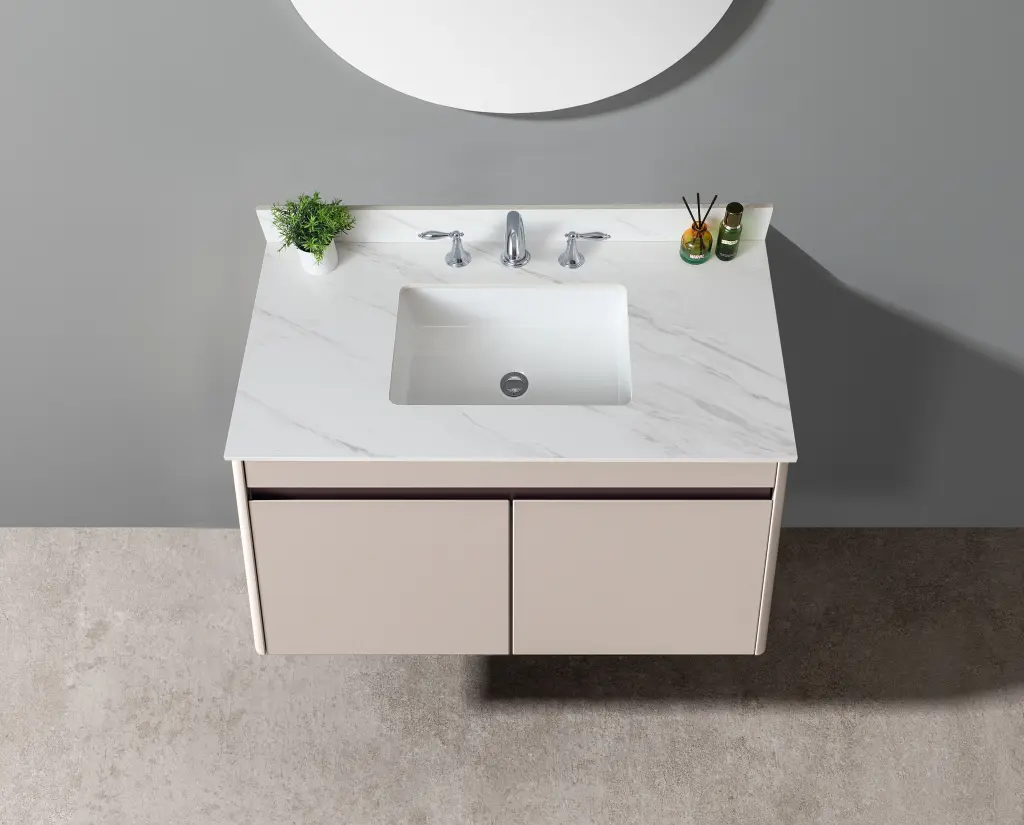 31 Inch Marble Vanity Top White Pre Drilled Faucet Holes furniture specialist
