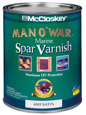 Man O' War 6505-05 McClosky's Satin Spar Varnish 1 qt Wood Protection and Finish Man O'War
