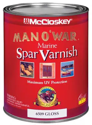 Valspar 6509-05 McCloskey Man O'War Marine Spar Varnish 1 qt Gloss Boats and Outdoor Wood