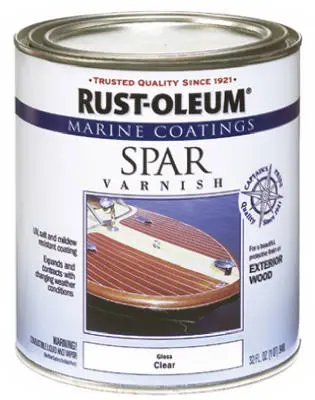 Rust-Oleum 207008 Gloss Clear Marine Coatings Spar Varnish 1 Qt