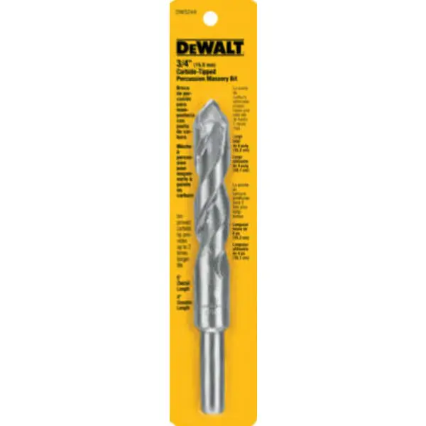 DeWalt DW5244 Carbide Tipped Premium Percussion Masonry Drill Bit 3/4 x 6 Inch