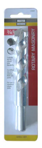 Master Mechanic Rotary Masonry Drill Bit 3/4x6 Inch Extra Length