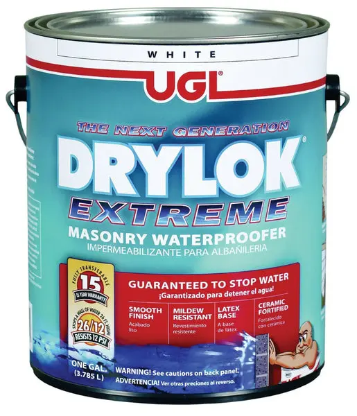 Drylok Extreme Masonry Waterproofer 1 Gallon White Basement and Foundation Protection