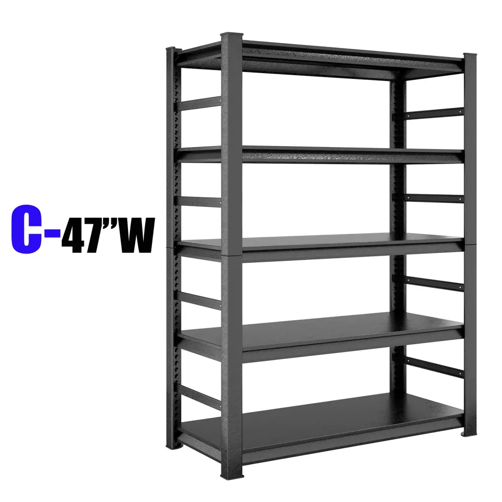 5 Tier Heavy Duty Metal Storage Shelves Adjustable Shelving Unit morgie