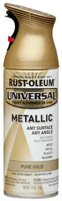 Rust-Oleum 245220 Universal Metallic Spray Paint 12 Oz Gold Metallic