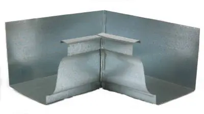 Amerimax 15201 Galvanized Steel Inside Mitre 4 Inch Mill Finish Gutter Fitting