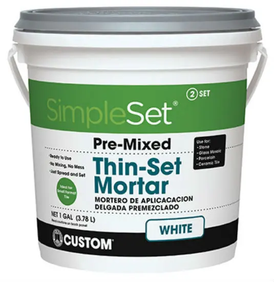 Custom Building Products STTSW1-2 SimpleSet Pre-Mixed Thin-Set Mortar Gallon Tile Installation