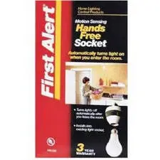 First Alert Motion Sensing Light Socket Enhanced Home Security Brk