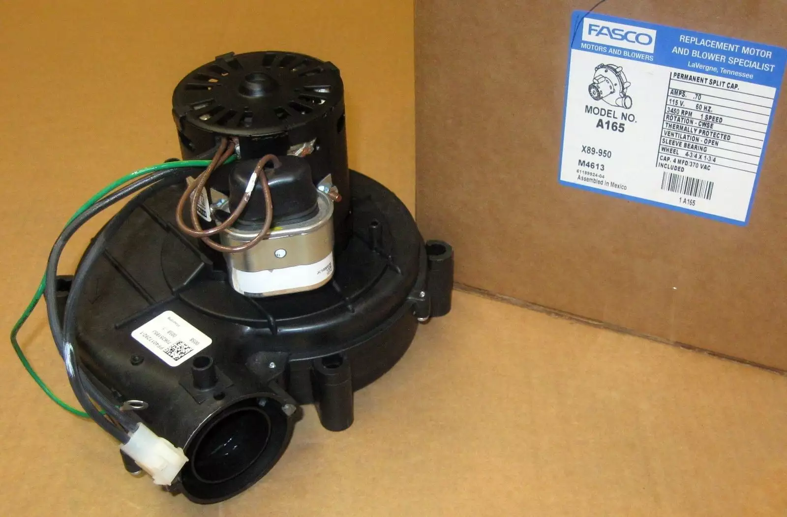 A165 Fasco Draft Inducer Motor York 7062-3958 024-25960-000