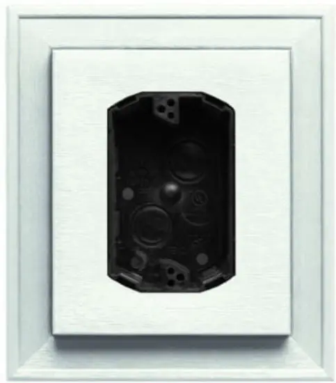 Builders Edge 130110010123 Electrical Mounting Block White Outlet Box