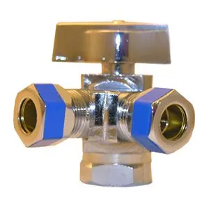 Lasco 06-9321 3 Way Valve 1/2 FPT x 3/8 x 3/8 Complex Plumbing Systems