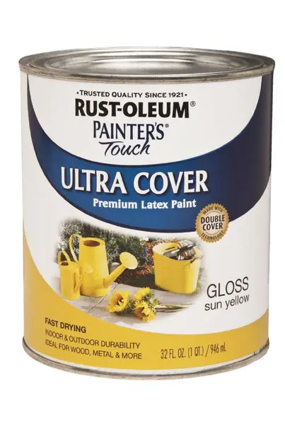 Rust-Oleum Painters Touch Multi-Purpose Brush-On Paint 1 Qt Sun Yellow