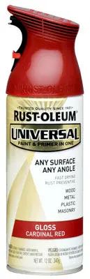 Rust-Oleum Universal 1 Coat Coverage Spray Paint 12 Oz Cardinal Red Fast Drying Paint