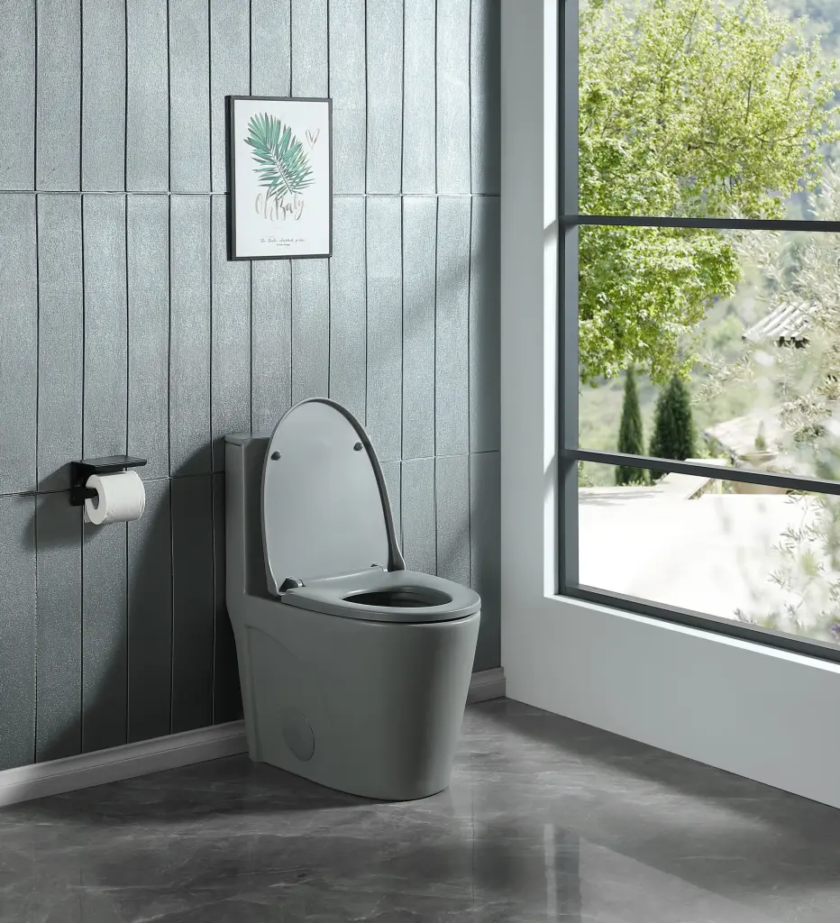 1.6 Gpf Dual Flush One Piece Toilet Water Saving Elongated Comfort Height bathin
