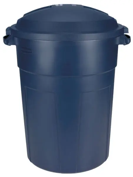 Rubbermaid 2894-87BLAZB 32 Gal Roughneck Non-Wheeled Trash Can Blazer Blue Heavy Duty Use