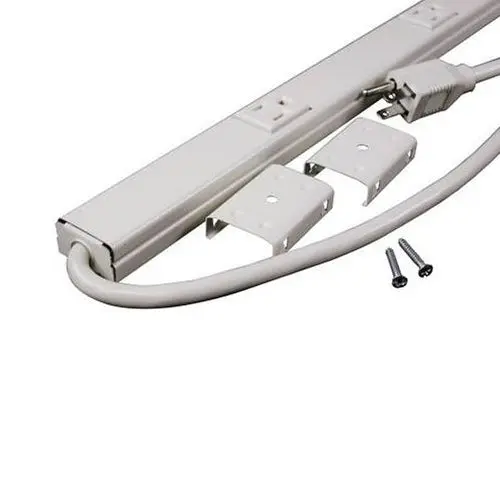 Wiremold PM36C Plugmold Multi-Outlet Strip 6 Grounded Outlets 40 Inch Ivory
