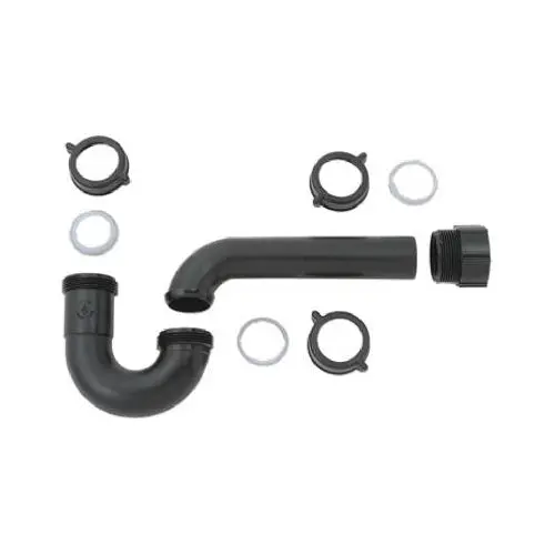 Master Plumber 303-842 Kitchen Wall Drain P Trap Black Sink Plumbing