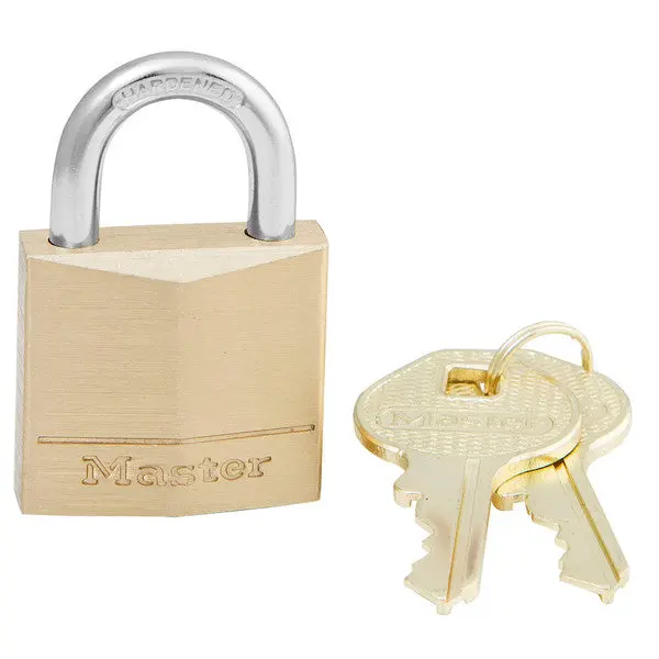 Master Lock 130D Solid Brass Body Pin Tumbler Padlock 1-3/16" Security and Durability