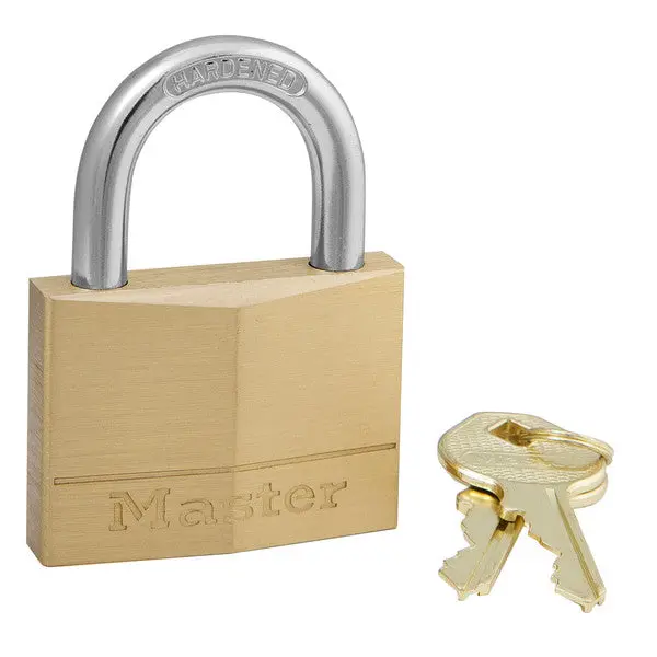 Master Lock 150D Solid Brass 5-Pin Tumbler Padlock 2" Maximum Security
