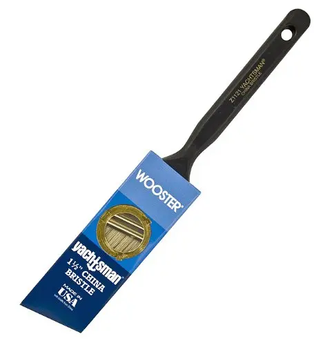 Wooster Z1121-1-1/2 Yachtsman White China Bristle Angle Sash Paintbrush 1-1/2 Inch