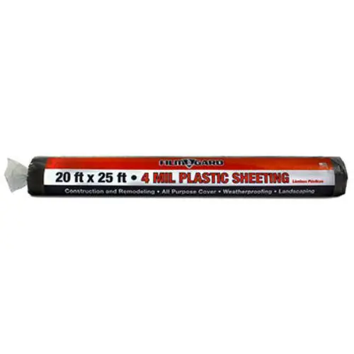 Film-Gard 20 x 25 Feet 4 Mil Black Plastic Sheeting Light Blocking