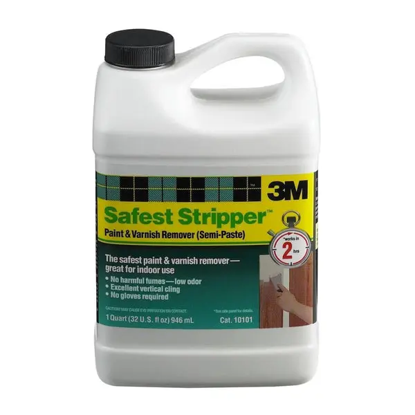 3M 10101 Safest Stripper Semi-Paste Paint and Varnish Remover 1 Quart