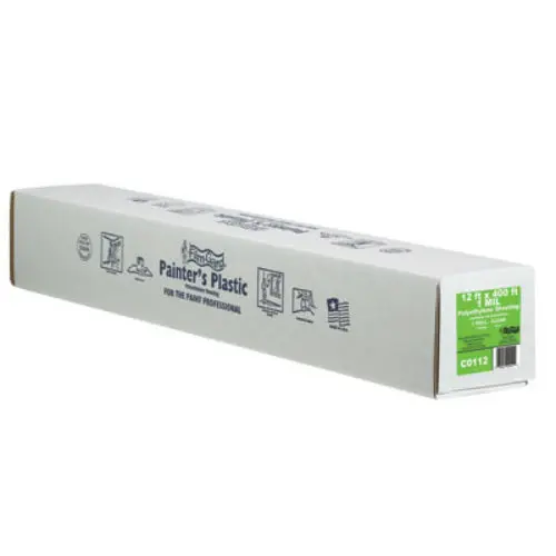 Film-Gard 625786 Painter's Plastic Construction Sheeting 12 Feet x 400 Feet Clear